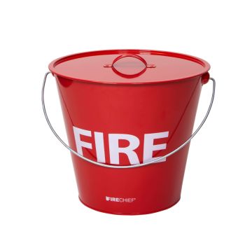 Metal Fire Bucket with Lid