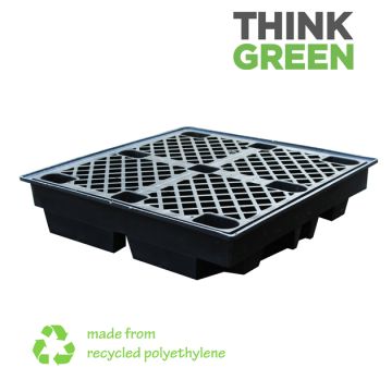 Recycled Spill Pallet for 4 barrels
